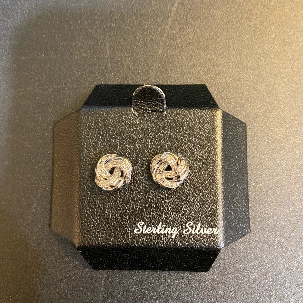 Real Diamond and Sterling Silver earrings